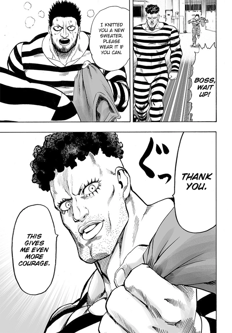 One Punch Man Manga Chapter 85 page 23 - Is it Because I'm Caped Baldy? scene