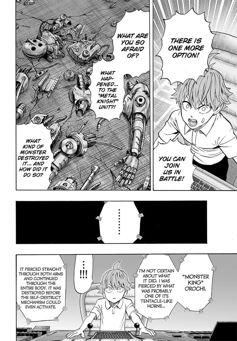 One Punch Man Manga Chapter 85 page 26 - Is it Because I'm Caped Baldy? scene