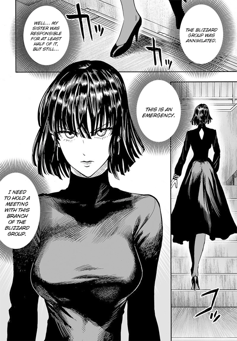 One Punch Man Manga Chapter 85 page 28 - Is it Because I'm Caped Baldy? scene