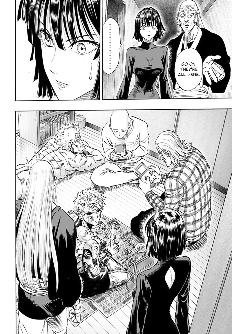 One Punch Man Manga Chapter 85 page 30 - Is it Because I'm Caped Baldy? scene