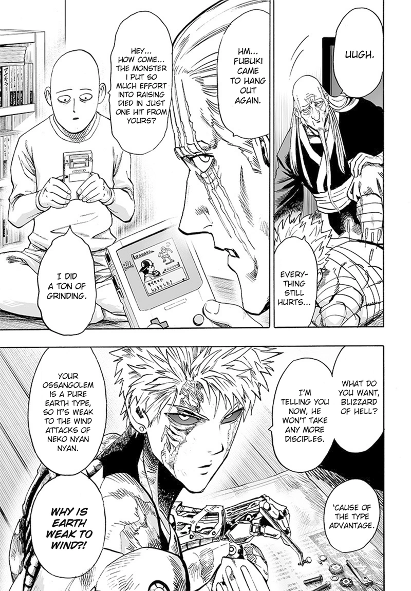 One Punch Man Manga Chapter 85 page 31 - Is it Because I'm Caped Baldy? scene