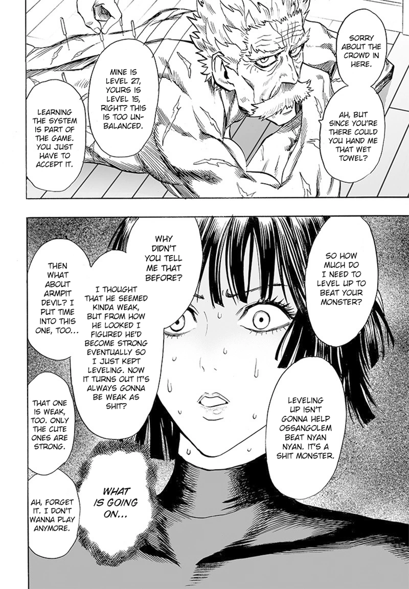 One Punch Man Manga Chapter 85 page 32 - Is it Because I'm Caped Baldy? scene