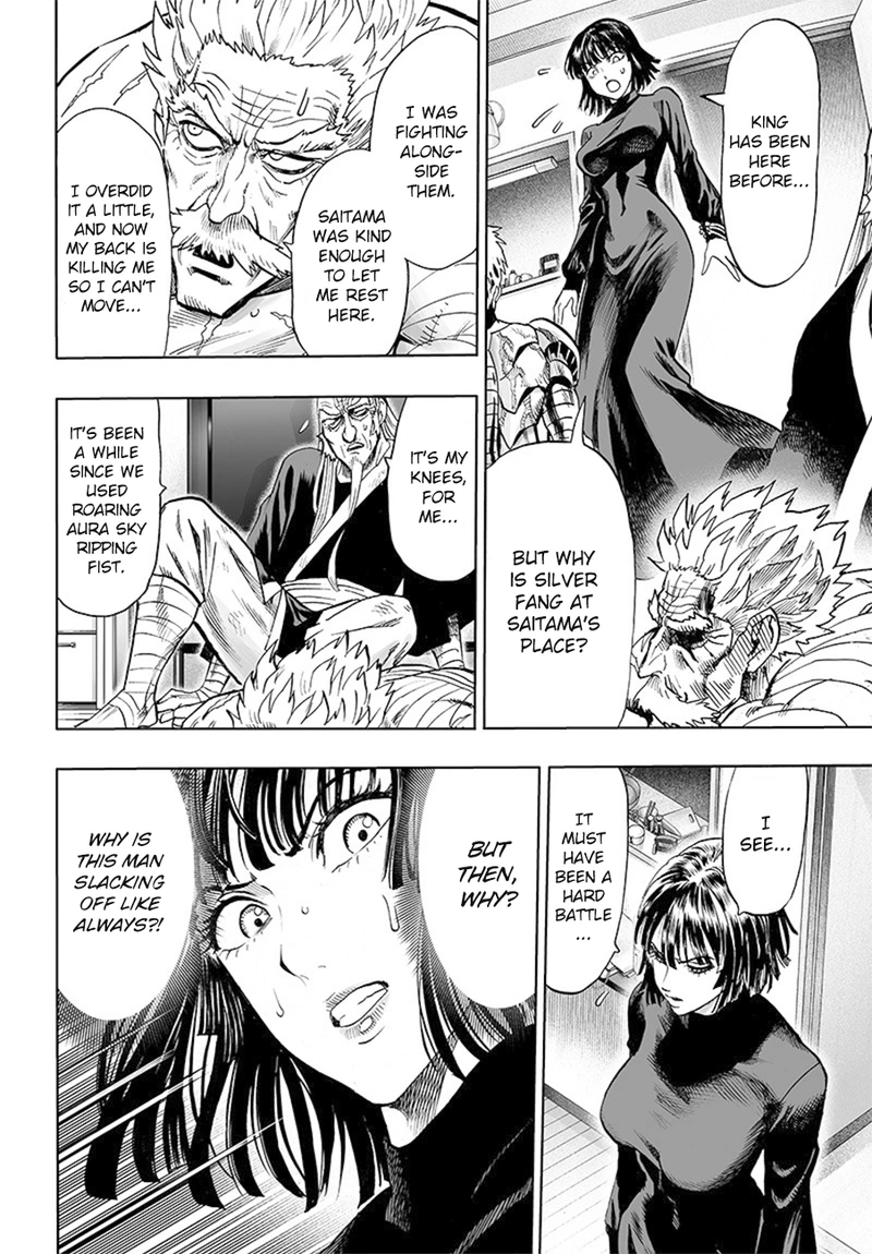 One Punch Man Manga Chapter 85 page 34 - Is it Because I'm Caped Baldy? scene