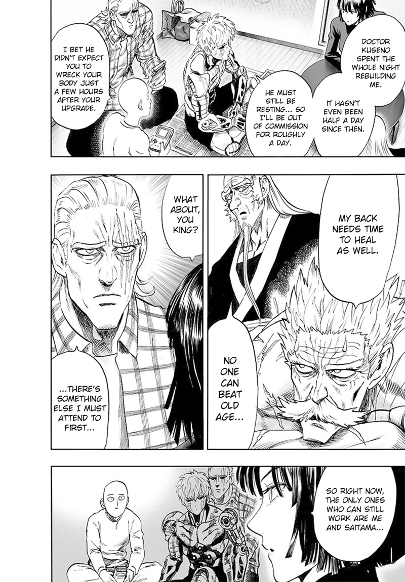 One Punch Man Manga Chapter 85 page 37 - Is it Because I'm Caped Baldy? scene