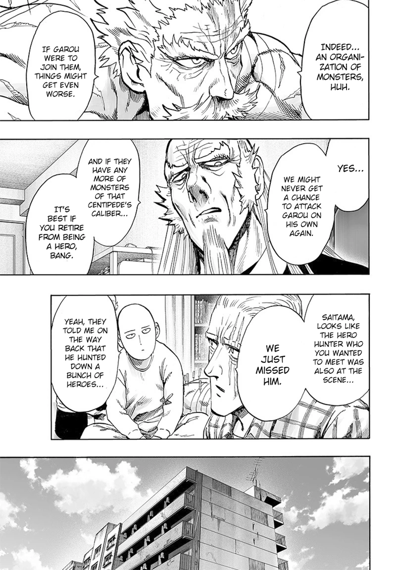 One Punch Man Manga Chapter 85 page 39 - Is it Because I'm Caped Baldy? scene