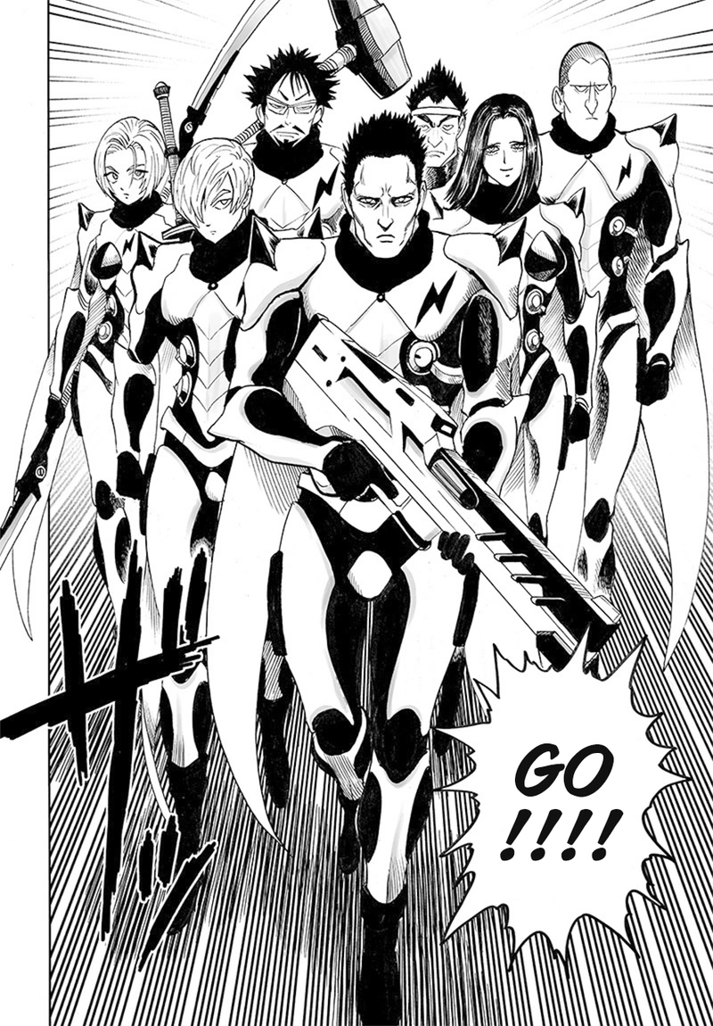 One Punch Man Manga Chapter 85 page 44 - Is it Because I'm Caped Baldy? scene