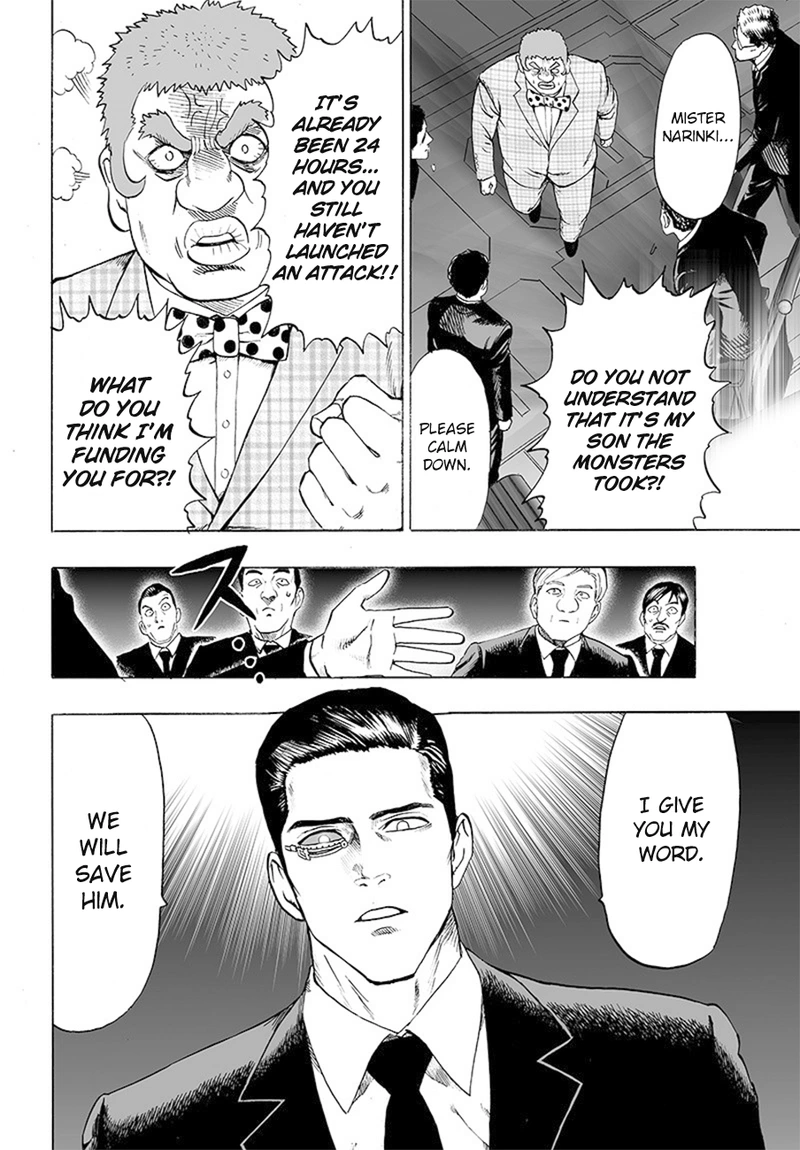 One Punch Man Manga Chapter 85 page 6 - Is it Because I'm Caped Baldy? scene