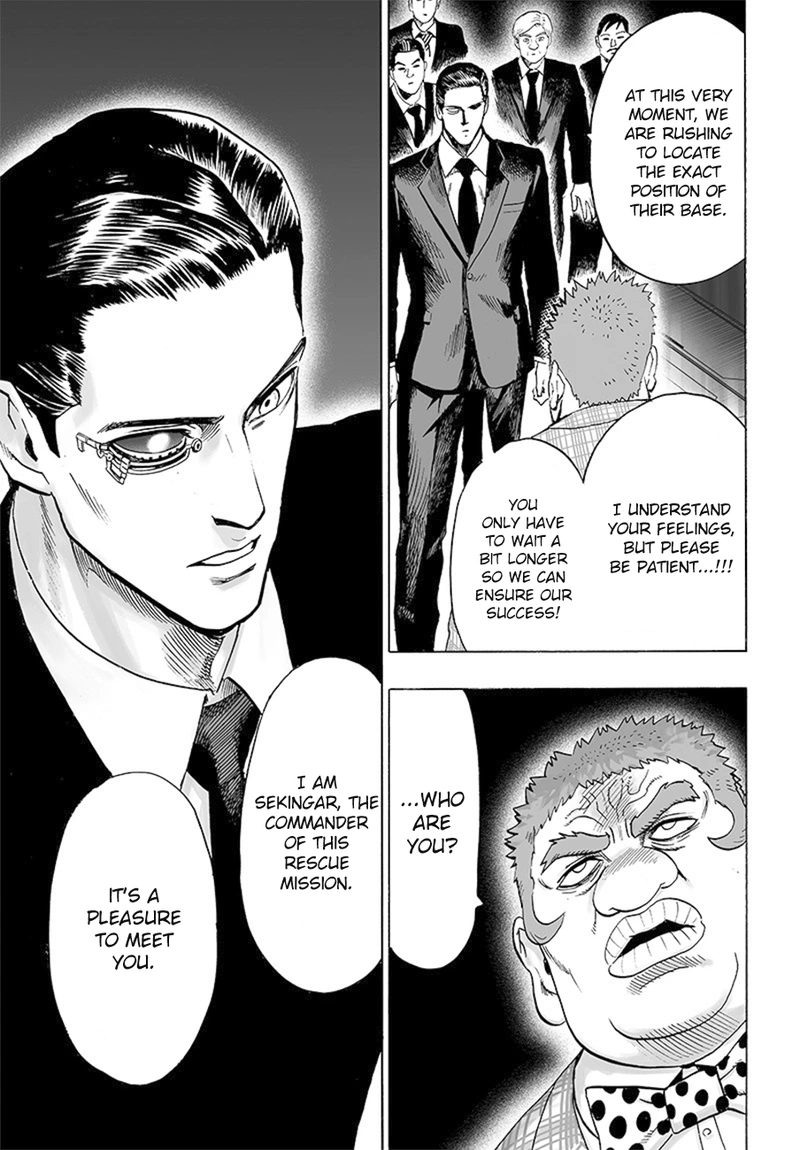 One Punch Man Manga Chapter 85 page 7 - Is it Because I'm Caped Baldy? scene