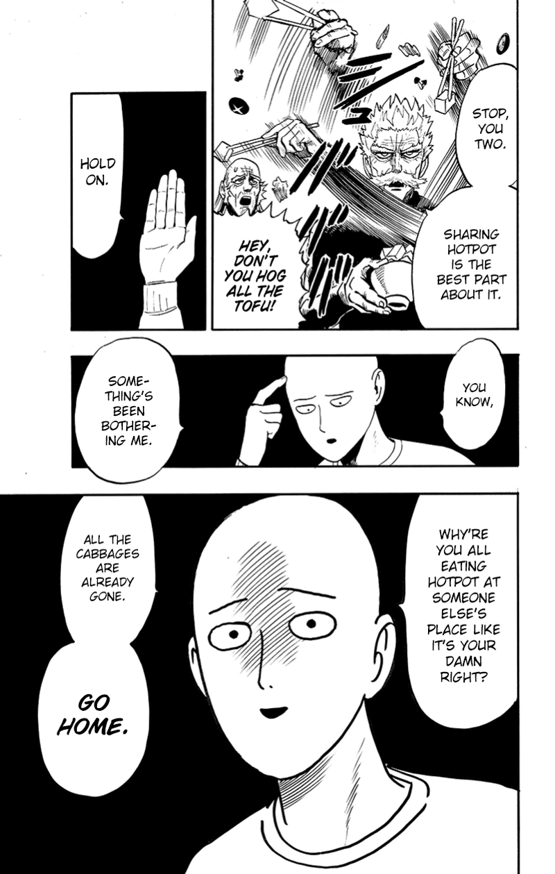 One Punch Man Manga Chapter 89 page 95 - Hotpot scene