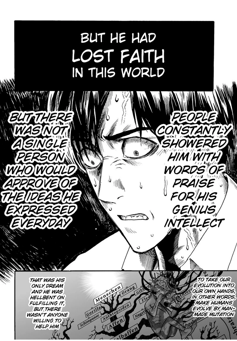 One Punch Man Manga Chapter 9 page 2 - House of Evolution scene