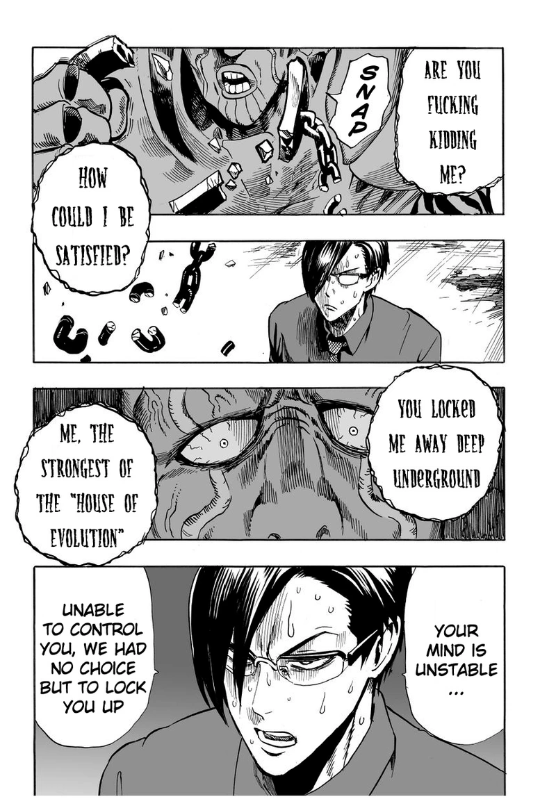 One Punch Man Manga Chapter 9 page 21 - House of Evolution scene