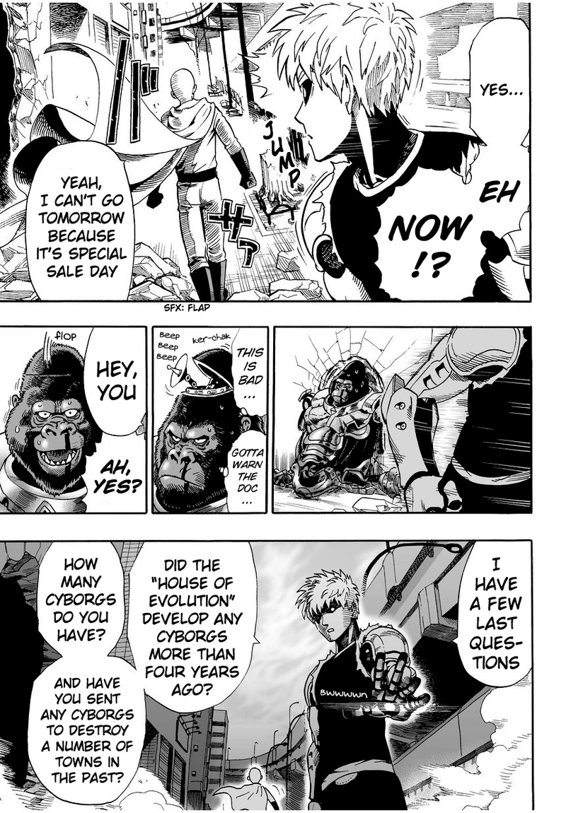 One Punch Man Manga Chapter 9 page 9 - House of Evolution scene