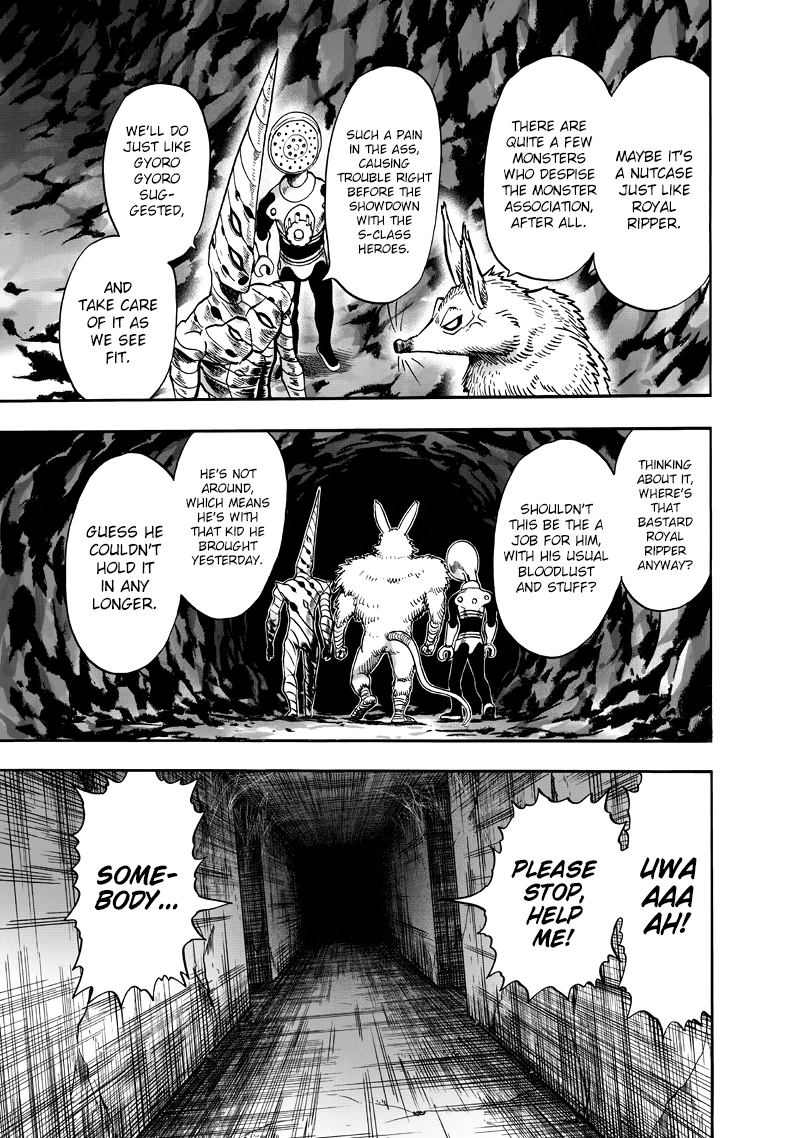 One Punch Man Manga Chapter 90 page 29 - Because I'm a Monster scene