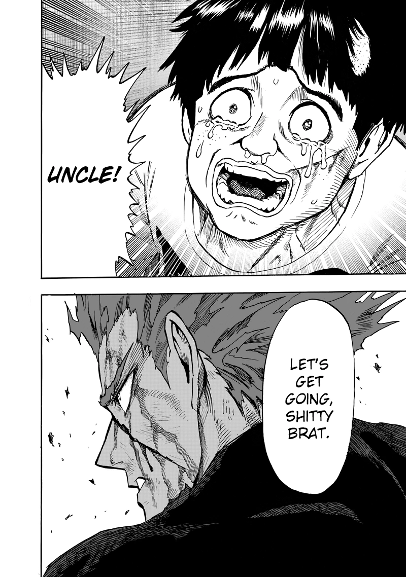 One Punch Man Manga Chapter 90 page 38 - Because I'm a Monster scene