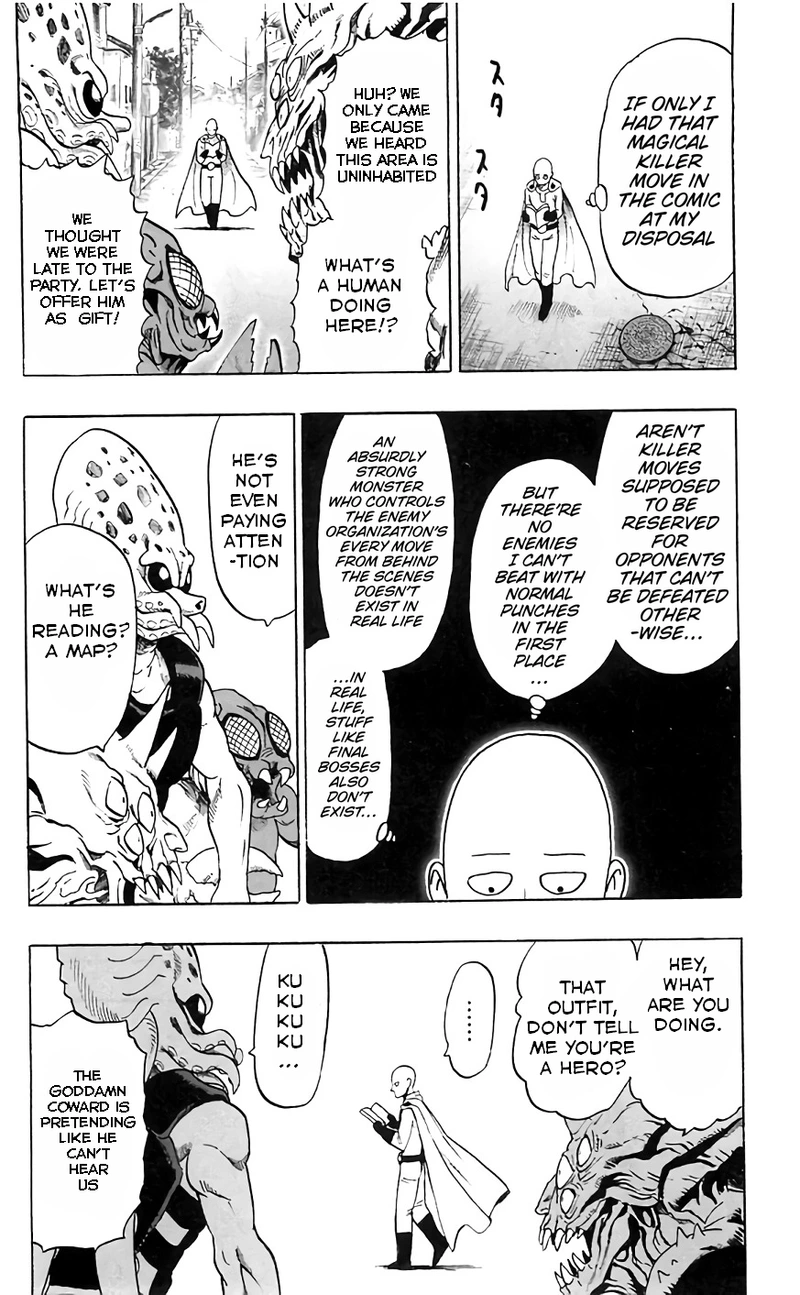 One Punch Man Manga Chapter 92.5 page 4 - Reality Punch | Volume 19 Extras scene