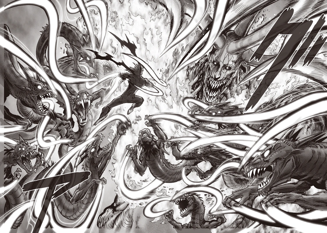 One Punch Man Manga Chapter 92 page 65 - Manhole scene