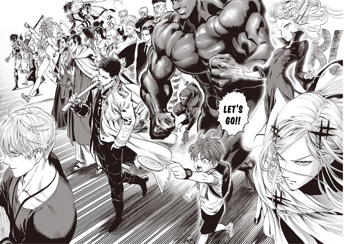 One Punch Man Manga Chapter 93 page 52 - Let's Go! scene