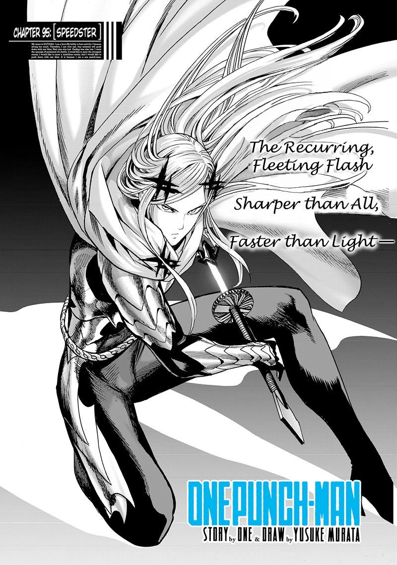 One Punch Man Manga Chapter 95 page 1 - Speedster scene