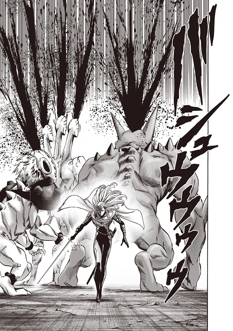 One Punch Man Manga Chapter 95 page 18 - Speedster scene