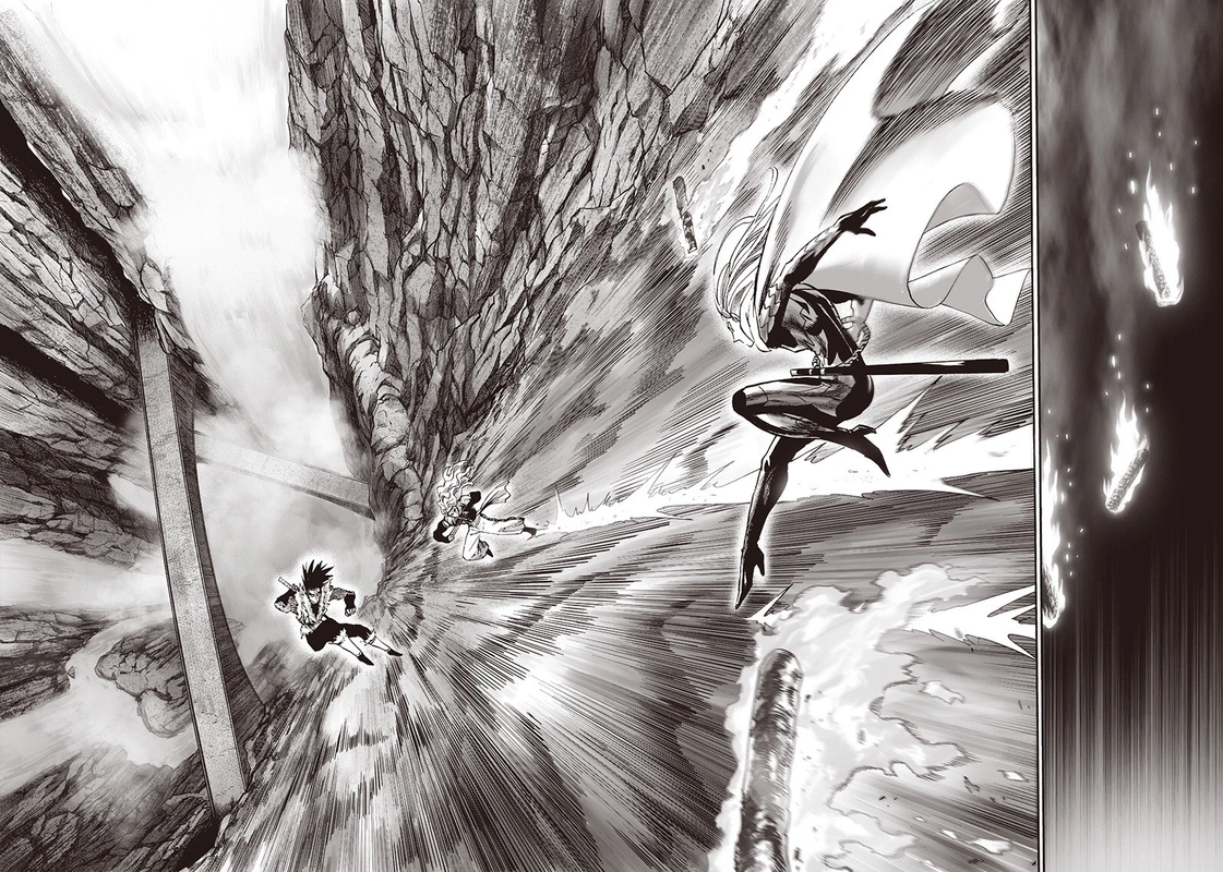 One Punch Man Manga Chapter 95 page 35 - Speedster scene