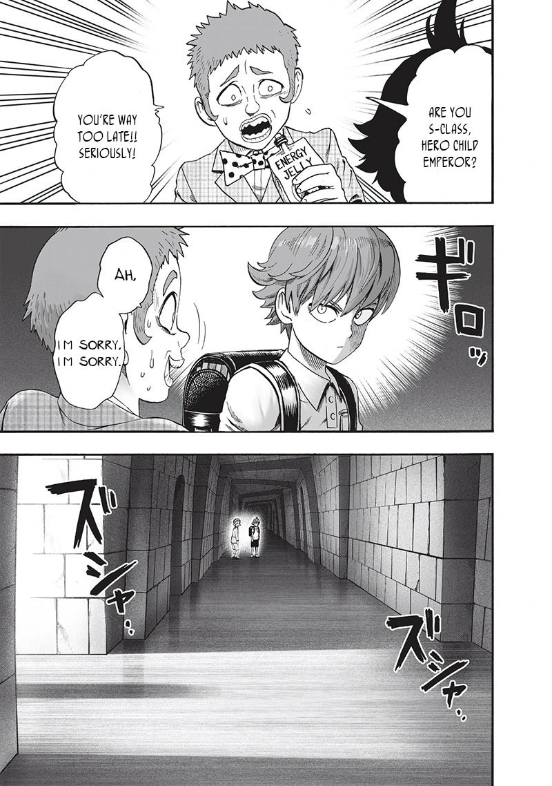 One Punch Man Manga Chapter 97 page 27 - Backpack scene