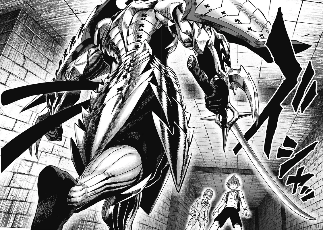 One Punch Man Manga Chapter 98 page 2 - Tears of Regret scene